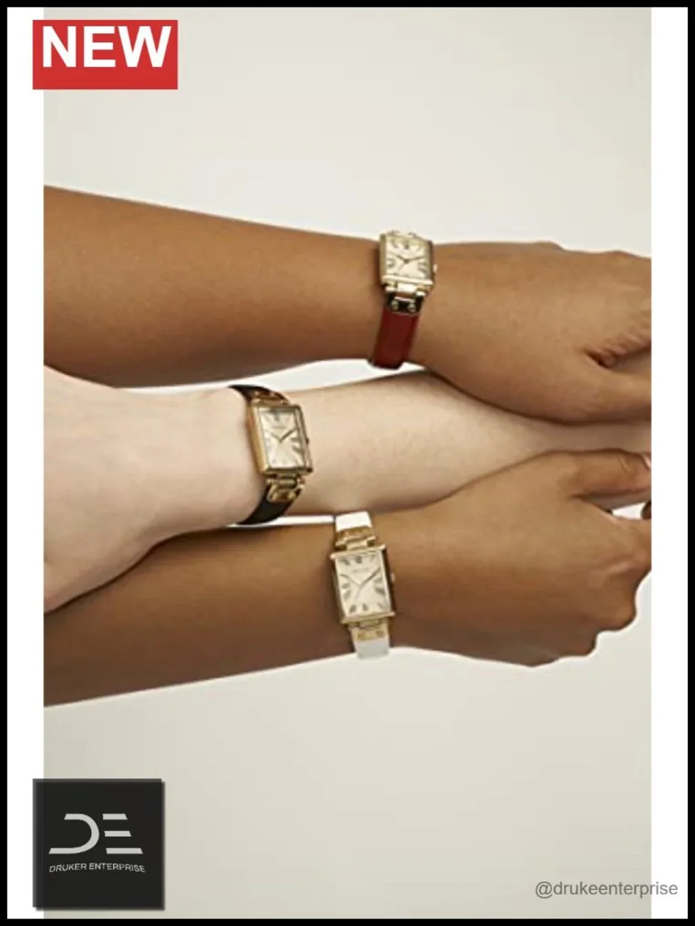 Leather Strap Dress Watch with Roman Numeral Dial
